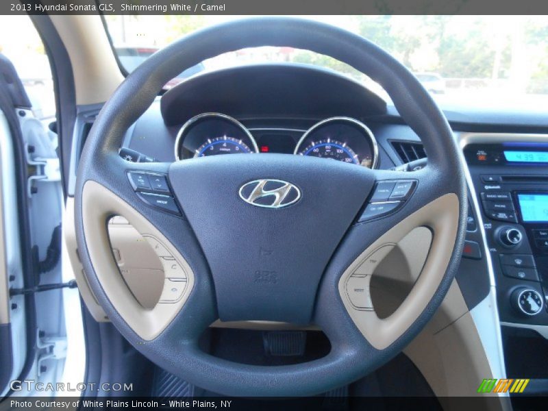 Shimmering White / Camel 2013 Hyundai Sonata GLS
