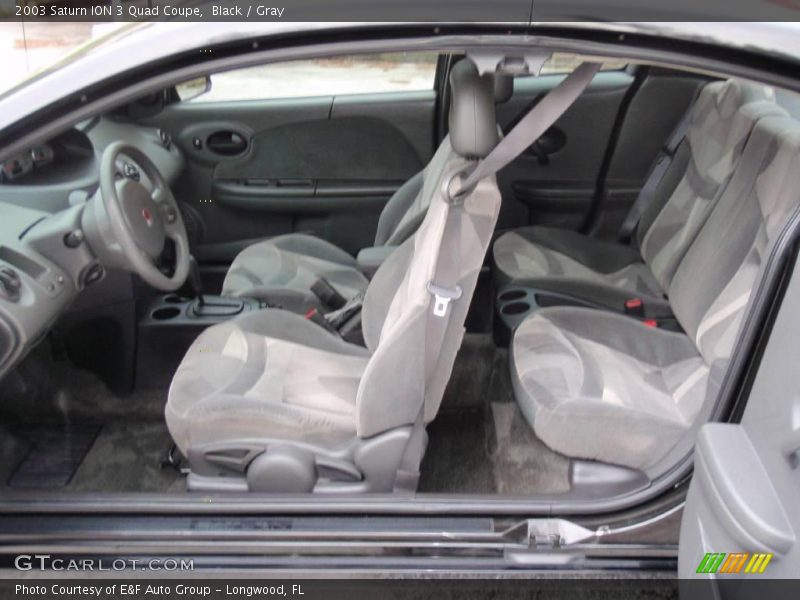 Black / Gray 2003 Saturn ION 3 Quad Coupe