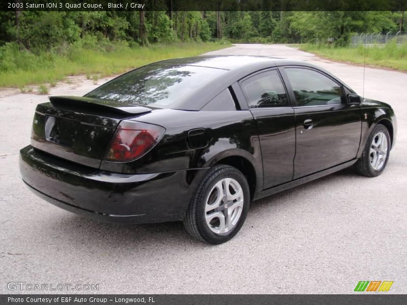 Black / Gray 2003 Saturn ION 3 Quad Coupe