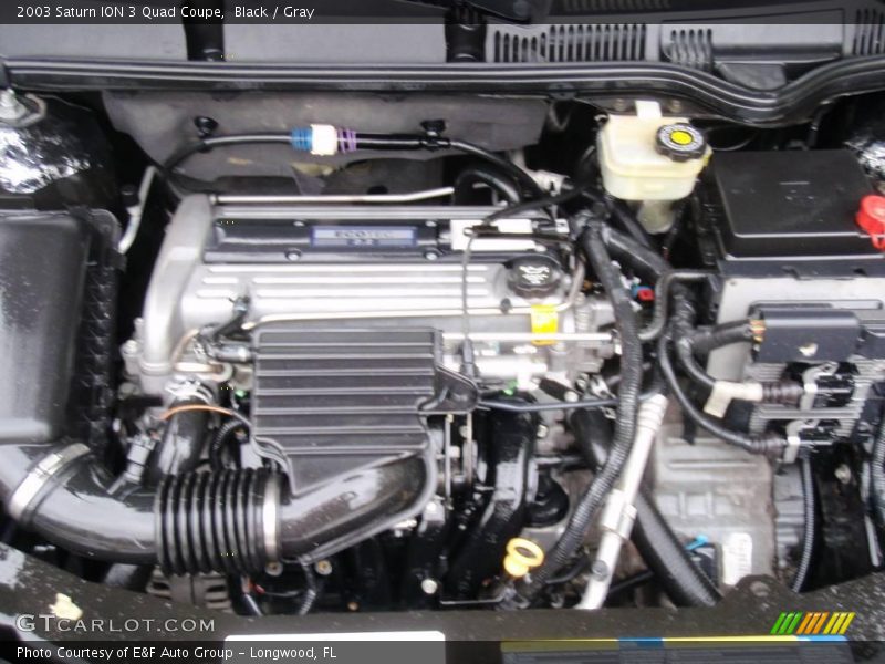 Black / Gray 2003 Saturn ION 3 Quad Coupe
