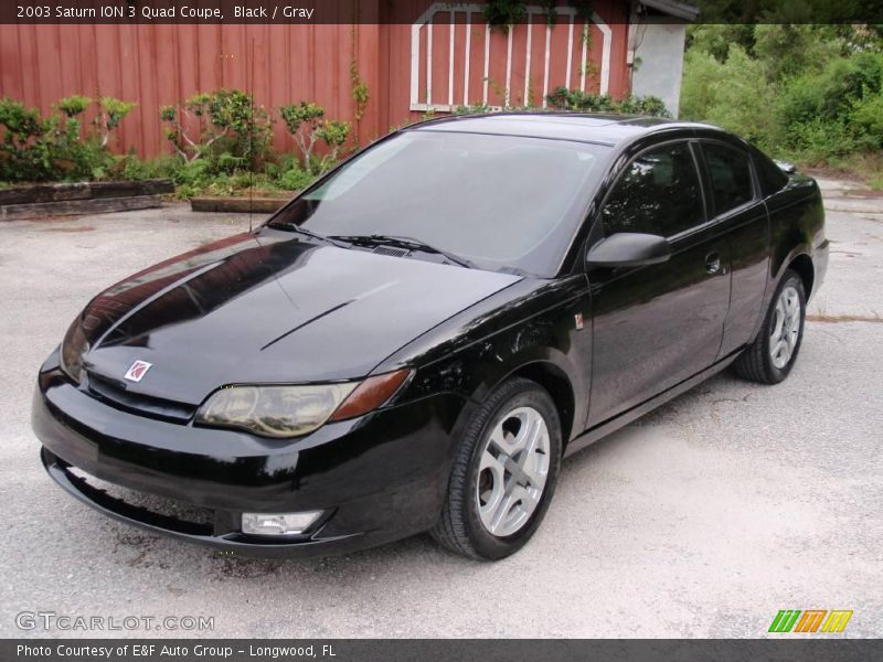 Black / Gray 2003 Saturn ION 3 Quad Coupe