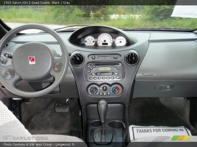 Black / Gray 2003 Saturn ION 3 Quad Coupe