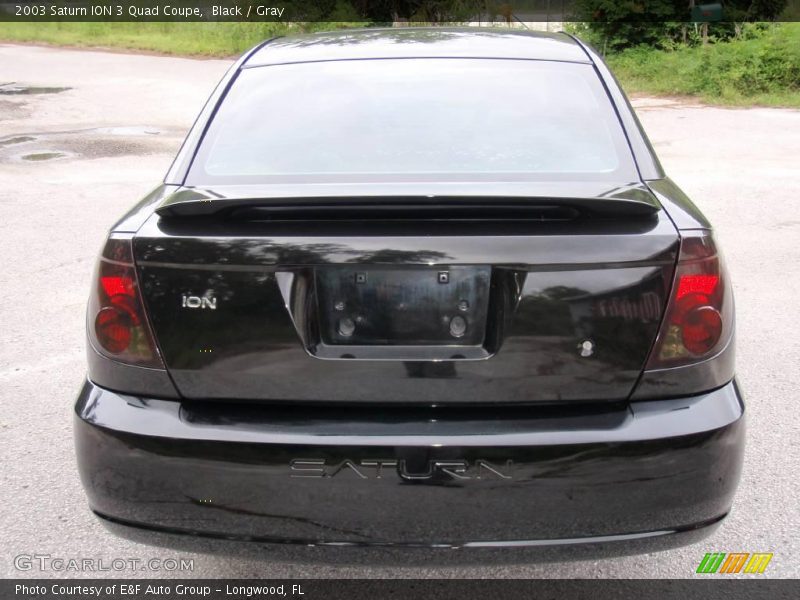 Black / Gray 2003 Saturn ION 3 Quad Coupe