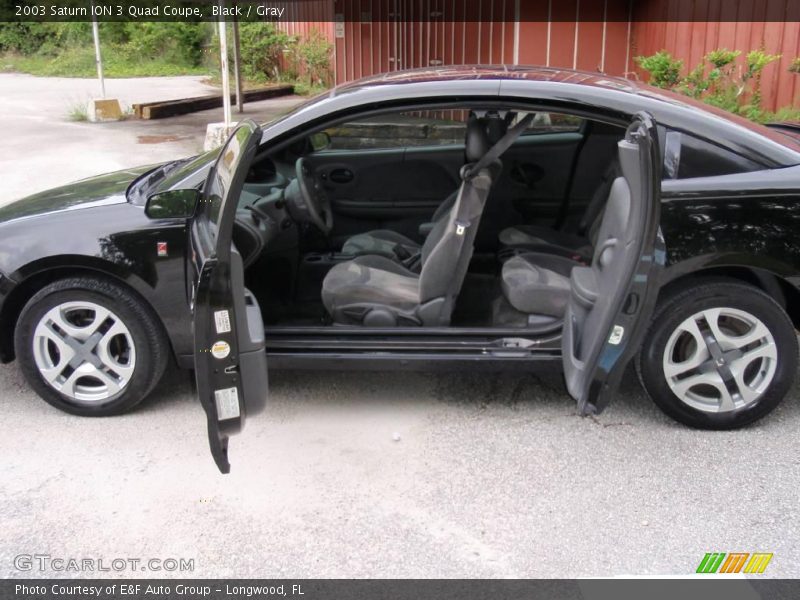Black / Gray 2003 Saturn ION 3 Quad Coupe
