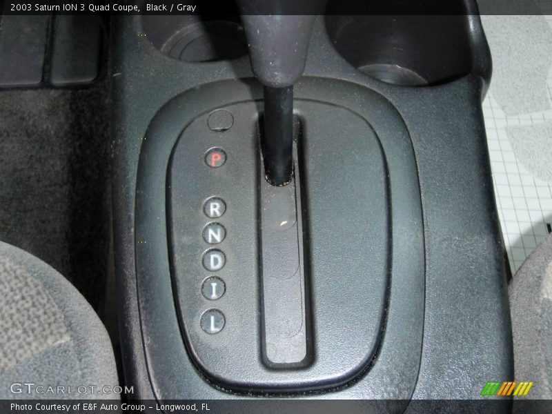 Black / Gray 2003 Saturn ION 3 Quad Coupe