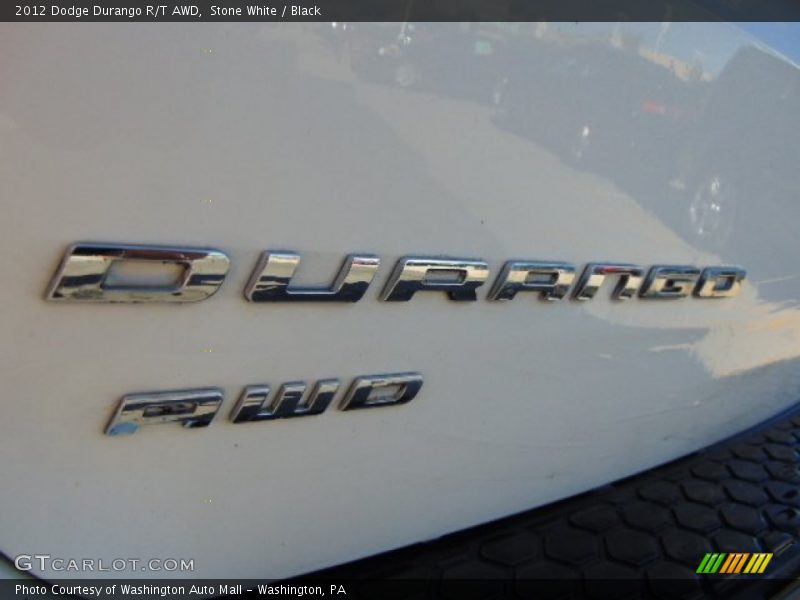 Stone White / Black 2012 Dodge Durango R/T AWD