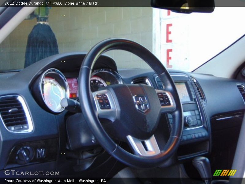 Stone White / Black 2012 Dodge Durango R/T AWD