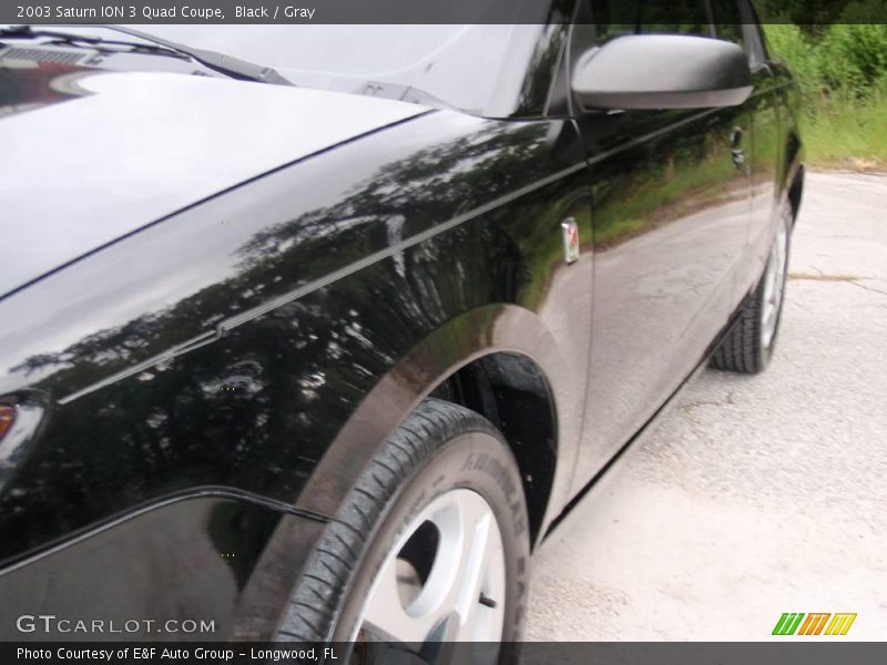 Black / Gray 2003 Saturn ION 3 Quad Coupe