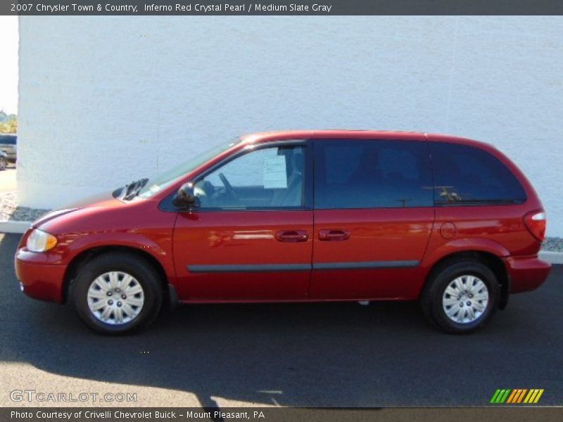 Inferno Red Crystal Pearl / Medium Slate Gray 2007 Chrysler Town & Country