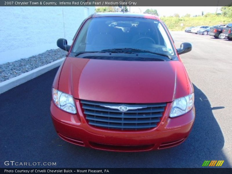 Inferno Red Crystal Pearl / Medium Slate Gray 2007 Chrysler Town & Country