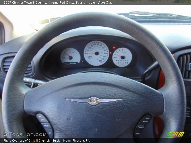 Inferno Red Crystal Pearl / Medium Slate Gray 2007 Chrysler Town & Country