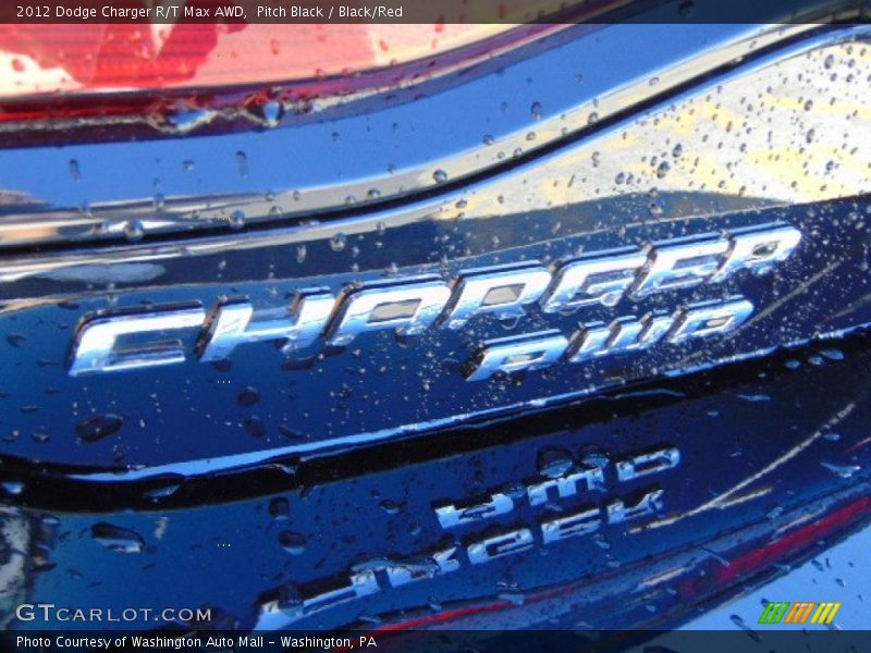 Pitch Black / Black/Red 2012 Dodge Charger R/T Max AWD