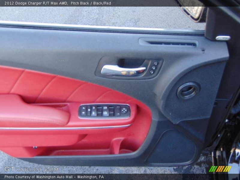 Pitch Black / Black/Red 2012 Dodge Charger R/T Max AWD