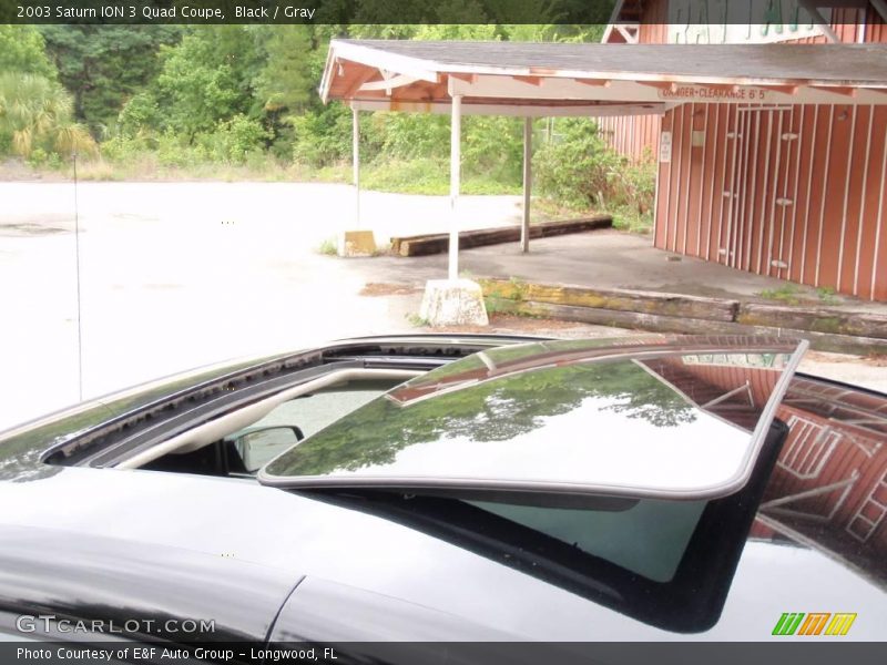 Black / Gray 2003 Saturn ION 3 Quad Coupe