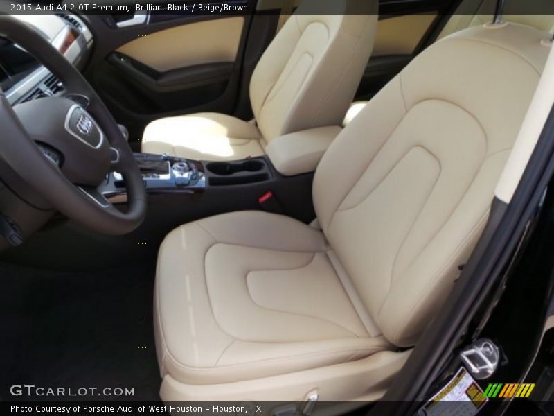 Brilliant Black / Beige/Brown 2015 Audi A4 2.0T Premium