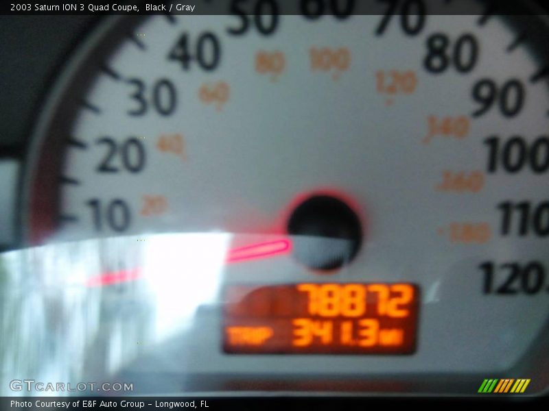 Black / Gray 2003 Saturn ION 3 Quad Coupe