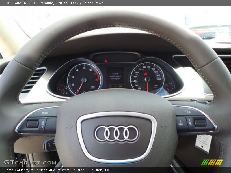 Brilliant Black / Beige/Brown 2015 Audi A4 2.0T Premium