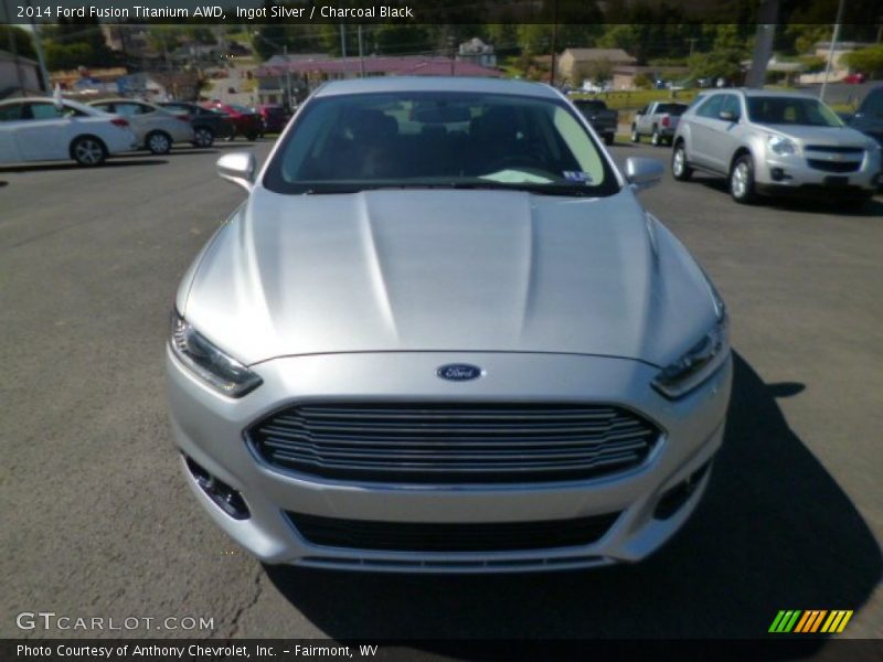 Ingot Silver / Charcoal Black 2014 Ford Fusion Titanium AWD