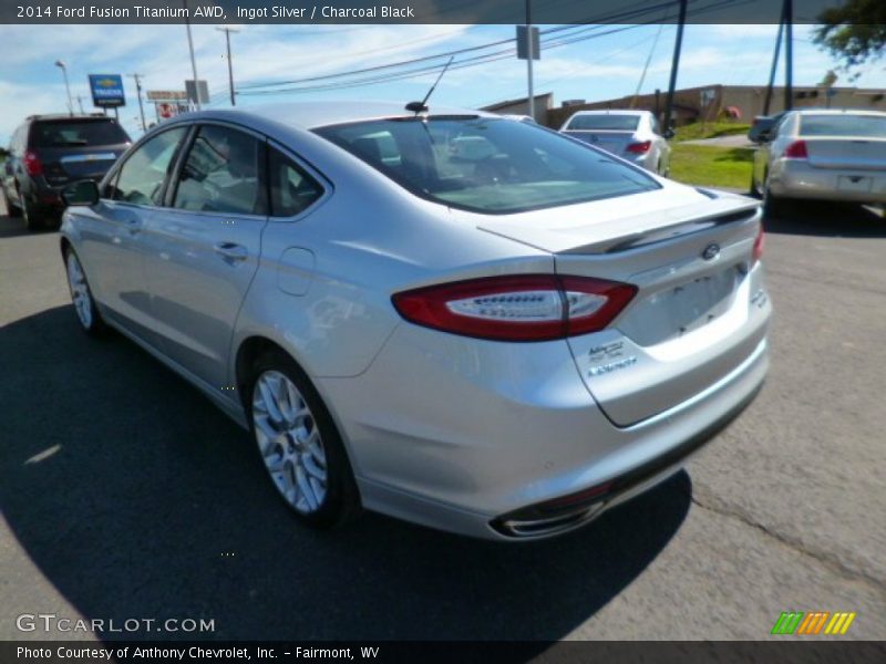 Ingot Silver / Charcoal Black 2014 Ford Fusion Titanium AWD