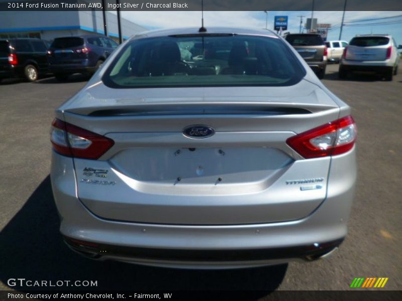 Ingot Silver / Charcoal Black 2014 Ford Fusion Titanium AWD