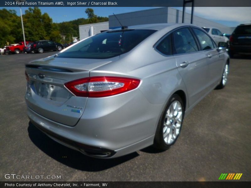 Ingot Silver / Charcoal Black 2014 Ford Fusion Titanium AWD