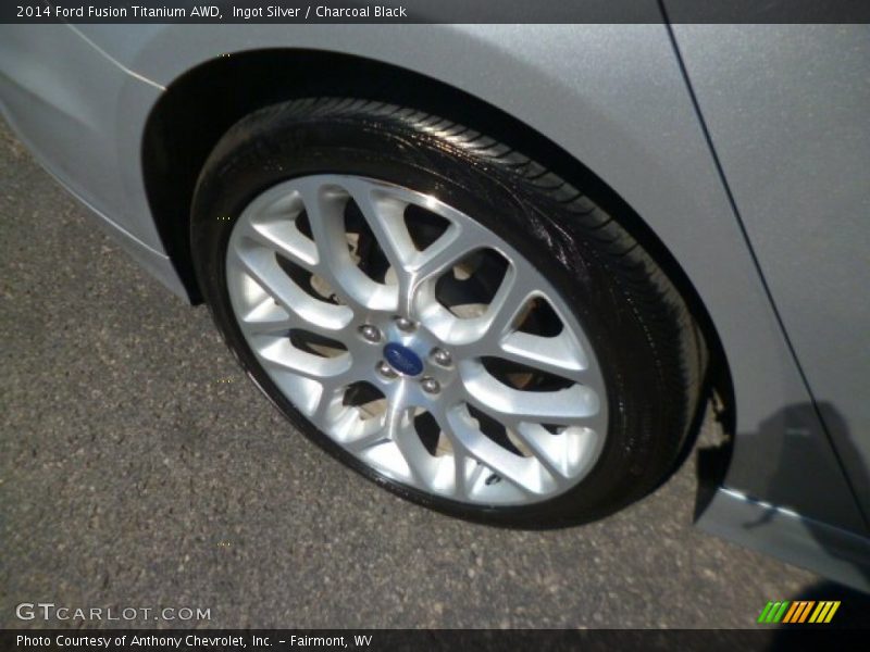 Ingot Silver / Charcoal Black 2014 Ford Fusion Titanium AWD