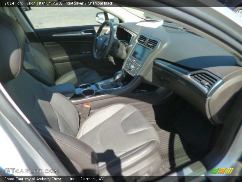 Ingot Silver / Charcoal Black 2014 Ford Fusion Titanium AWD