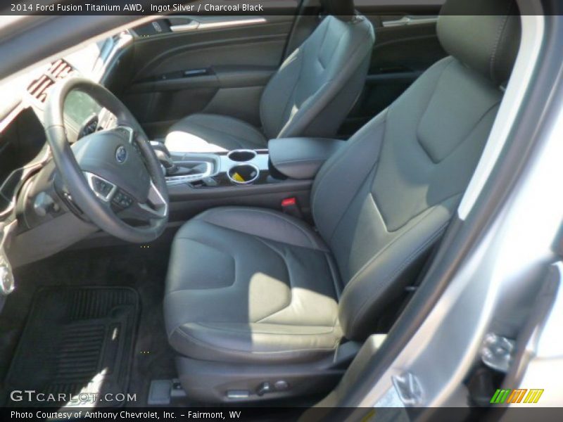 Ingot Silver / Charcoal Black 2014 Ford Fusion Titanium AWD