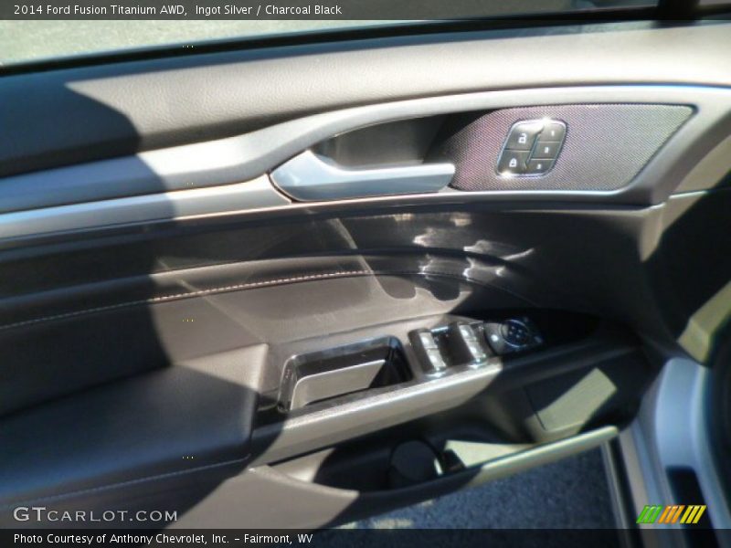 Ingot Silver / Charcoal Black 2014 Ford Fusion Titanium AWD