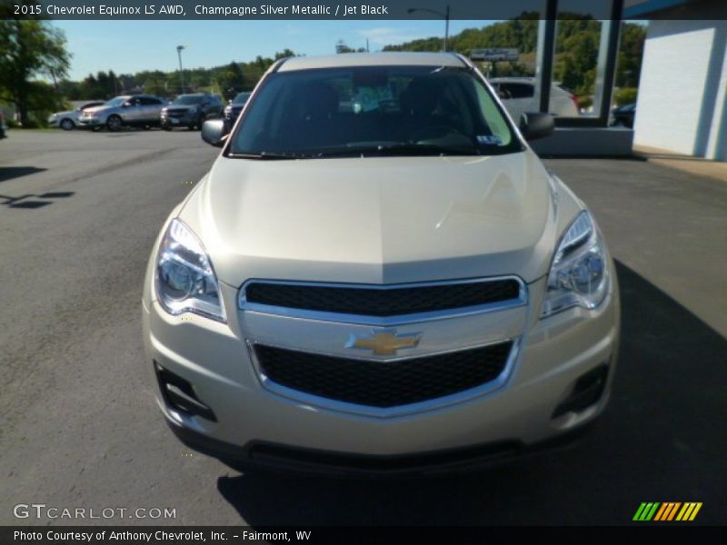 Champagne Silver Metallic / Jet Black 2015 Chevrolet Equinox LS AWD