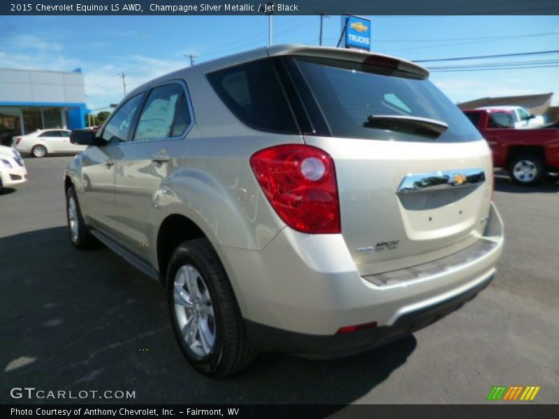 Champagne Silver Metallic / Jet Black 2015 Chevrolet Equinox LS AWD