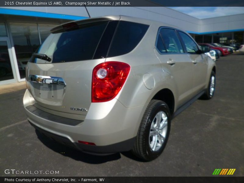 Champagne Silver Metallic / Jet Black 2015 Chevrolet Equinox LS AWD