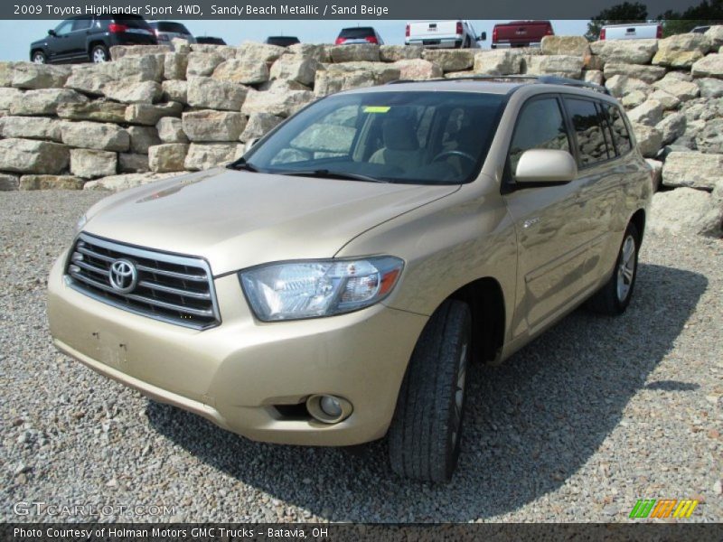 Sandy Beach Metallic / Sand Beige 2009 Toyota Highlander Sport 4WD