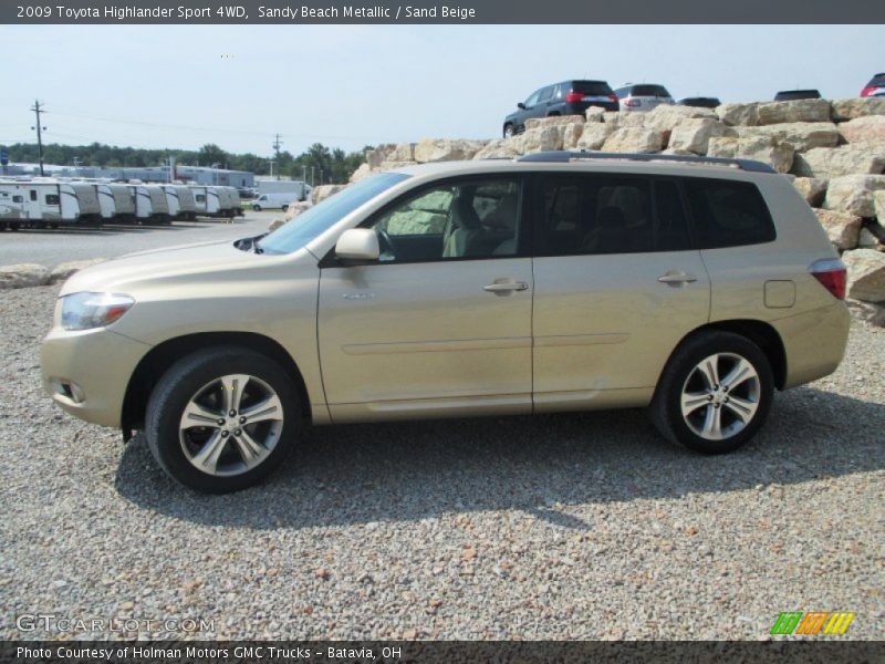 Sandy Beach Metallic / Sand Beige 2009 Toyota Highlander Sport 4WD