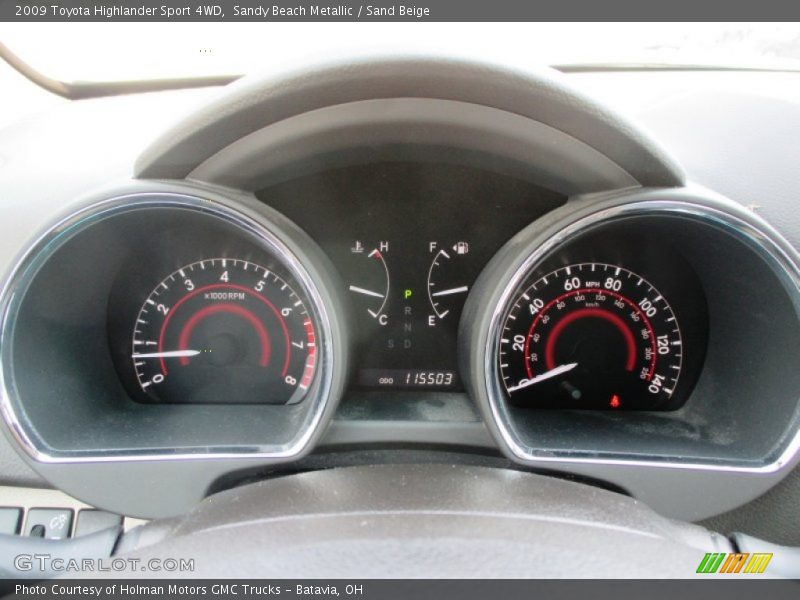 Sandy Beach Metallic / Sand Beige 2009 Toyota Highlander Sport 4WD