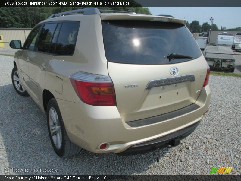 Sandy Beach Metallic / Sand Beige 2009 Toyota Highlander Sport 4WD