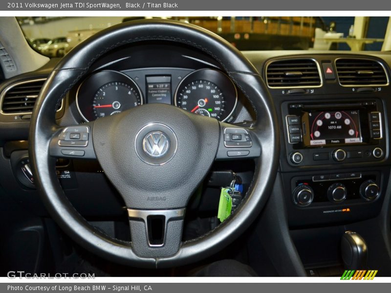 Black / Titan Black 2011 Volkswagen Jetta TDI SportWagen