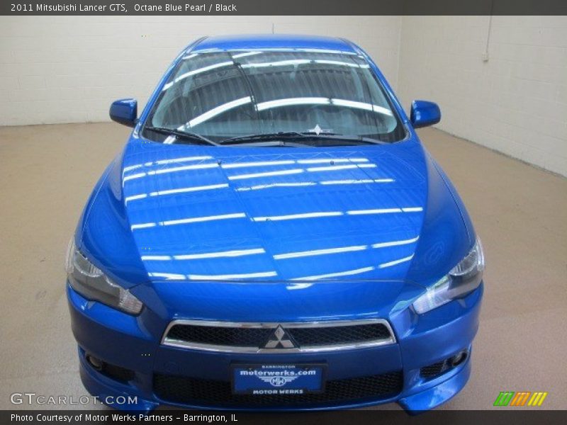 Octane Blue Pearl / Black 2011 Mitsubishi Lancer GTS