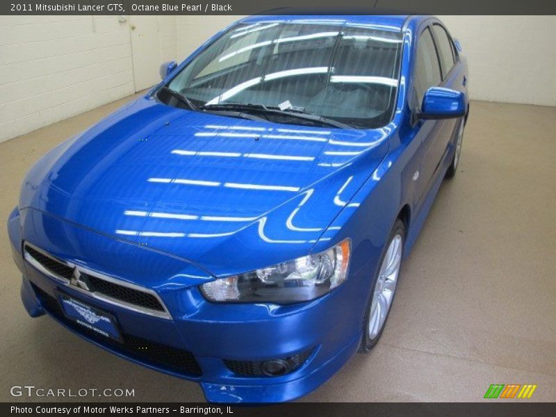 Octane Blue Pearl / Black 2011 Mitsubishi Lancer GTS