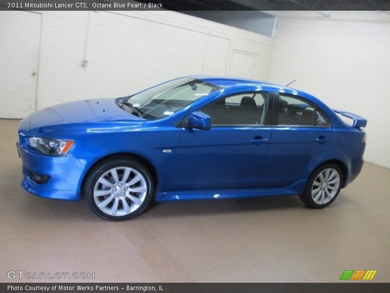 Octane Blue Pearl / Black 2011 Mitsubishi Lancer GTS