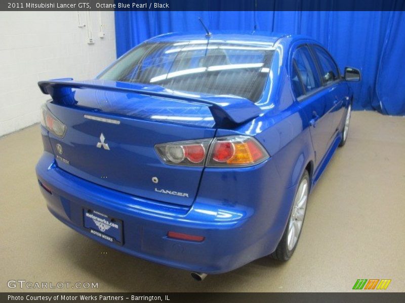 Octane Blue Pearl / Black 2011 Mitsubishi Lancer GTS