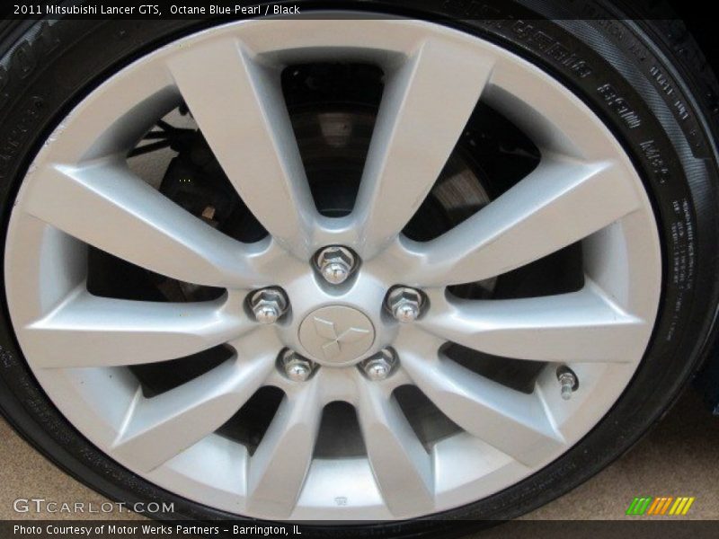 Octane Blue Pearl / Black 2011 Mitsubishi Lancer GTS