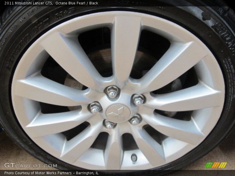 Octane Blue Pearl / Black 2011 Mitsubishi Lancer GTS