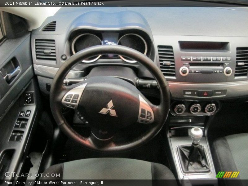 Octane Blue Pearl / Black 2011 Mitsubishi Lancer GTS
