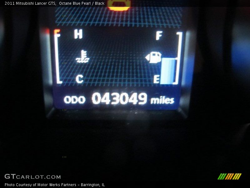 Octane Blue Pearl / Black 2011 Mitsubishi Lancer GTS