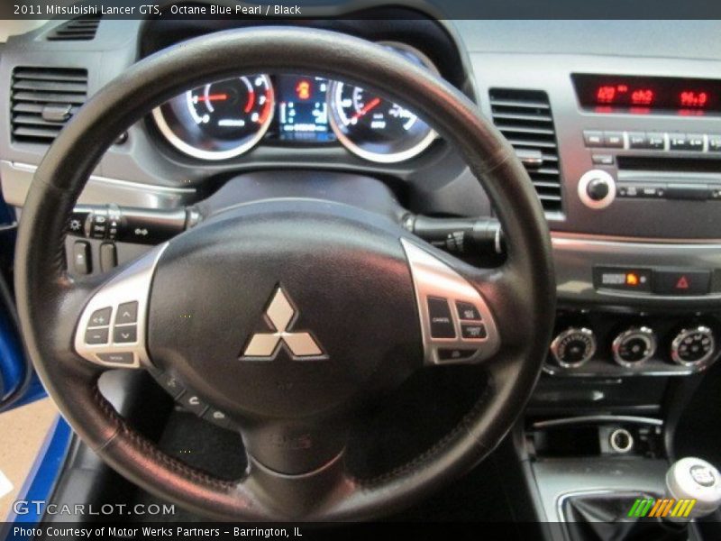 Octane Blue Pearl / Black 2011 Mitsubishi Lancer GTS