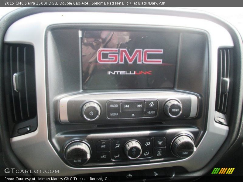 Sonoma Red Metallic / Jet Black/Dark Ash 2015 GMC Sierra 2500HD SLE Double Cab 4x4