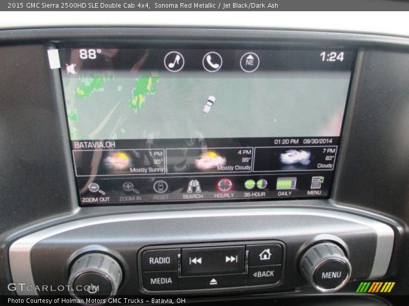Sonoma Red Metallic / Jet Black/Dark Ash 2015 GMC Sierra 2500HD SLE Double Cab 4x4