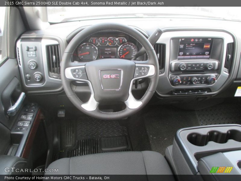 Sonoma Red Metallic / Jet Black/Dark Ash 2015 GMC Sierra 2500HD SLE Double Cab 4x4