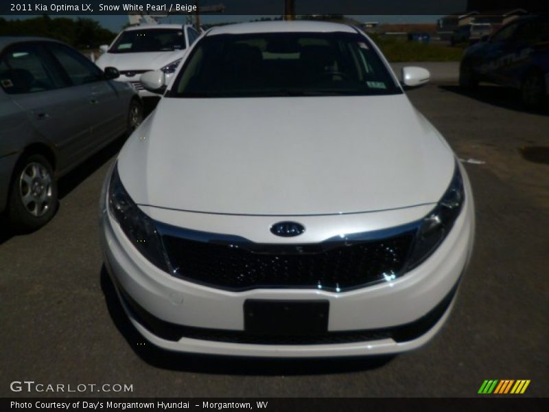Snow White Pearl / Beige 2011 Kia Optima LX